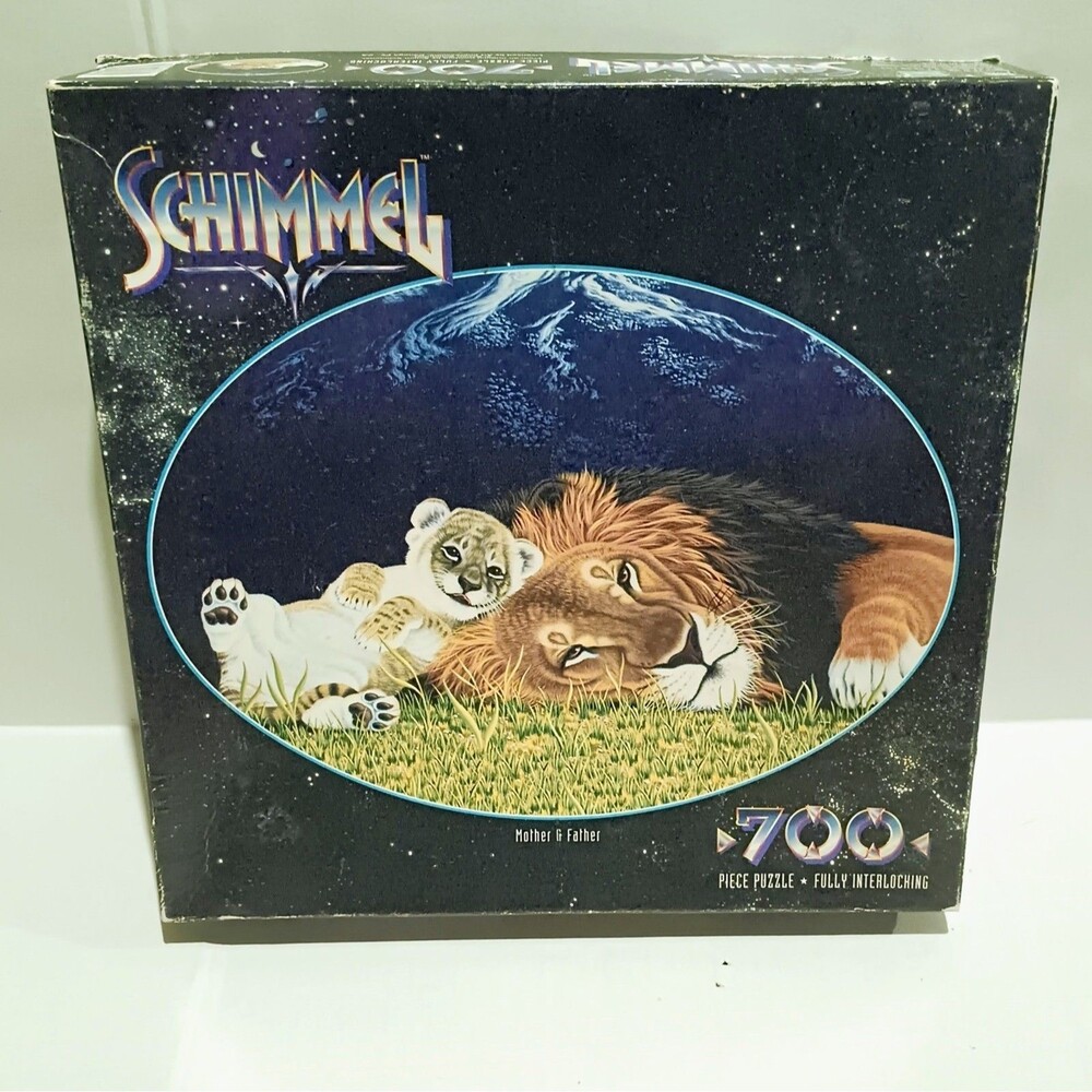 Vintage Milton Bradley Schimmel Mother & Father Puzzle-700 Pieces-2000-Lions